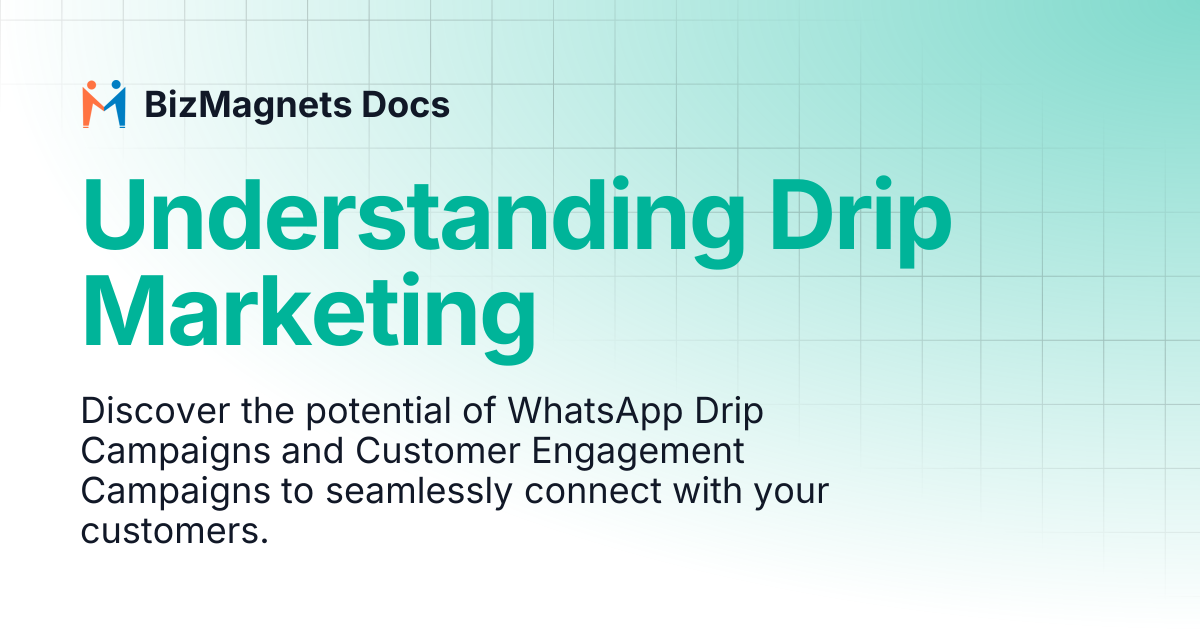 Understanding Drip Marketing | BizMagnets Docs