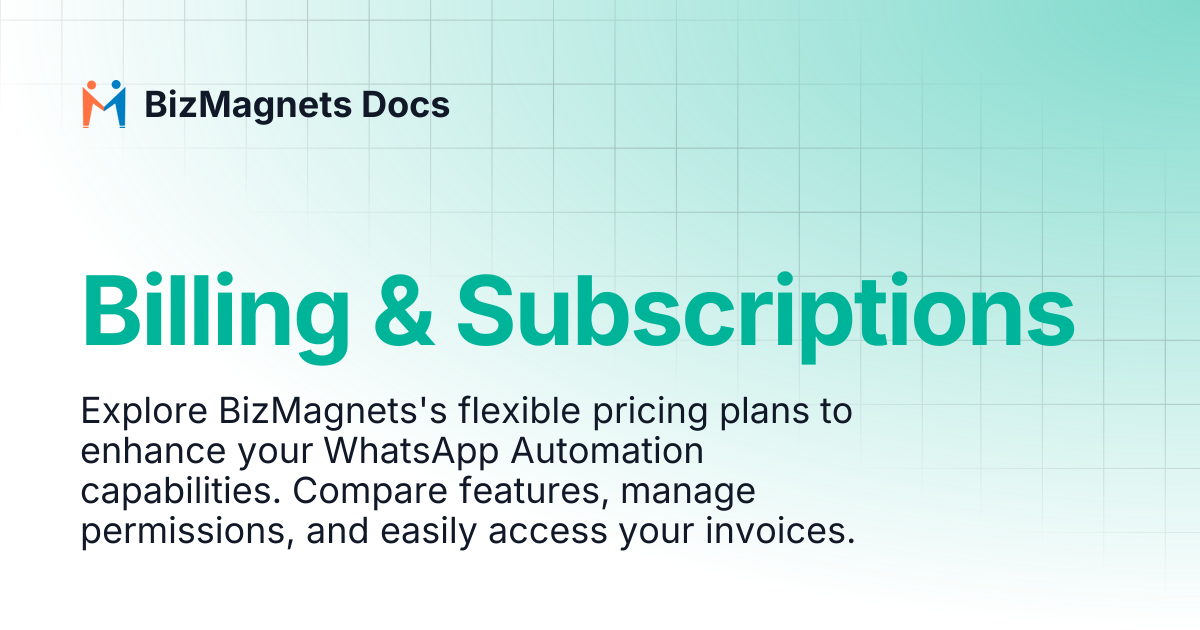 Billing & Subscriptions | BizMagnets Docs